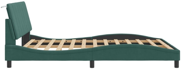 vidaXL Bettgestell ohne Matratze "Hanko" Dunkelgrün 160x200 cm Samt 3207858 Bild 5