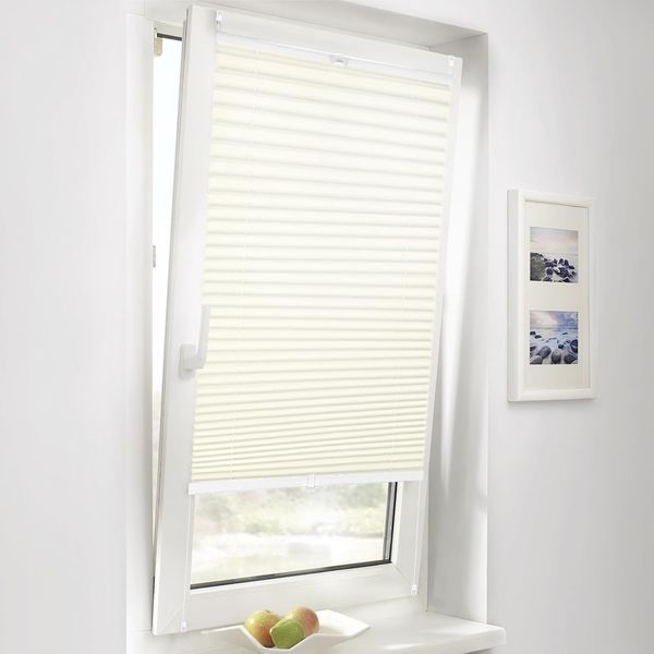 Sekey Plissee Klemmfix ohne Bohren 90x120cm, Beige Bild 2