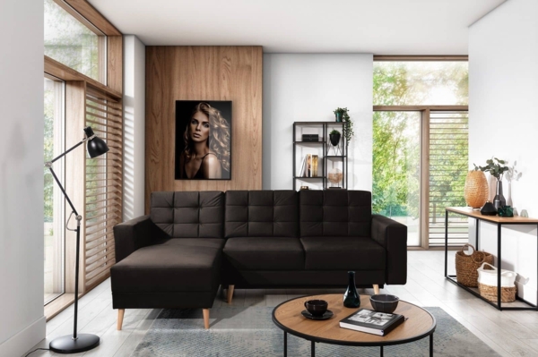 Ecksofa Asgard L mit Schlaffunktion – Eltap Monolith Retro