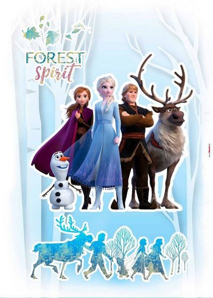Komar Wandtattoo Frozen 2 - Forest Spirit - Größe 50 x 70 cm (4 St), selbstklebend, Wandsticker, Kinderzimmer