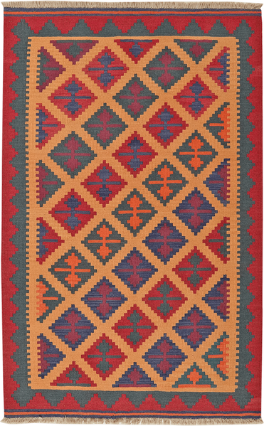 Looma 'Sayeh' Kelim Gashgai handgewebt, Schurwolle Beige, 107x167 cm