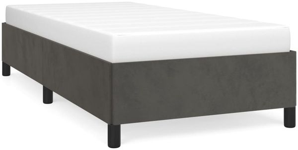 Einzelbettgestell Design für Erwachsene ohne Matratze Dunkelgrau 80x200 cm Samt d4649e
