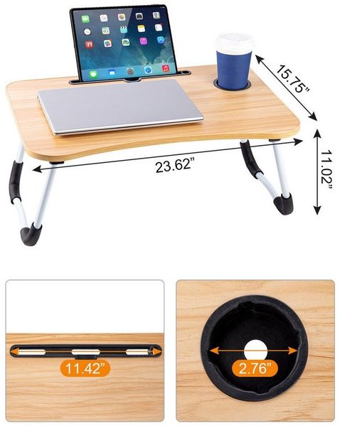 Youyijia Wickeltisch Laptoptisch Betttisch Laptopständer Bett-Schreibtisch Klappbar