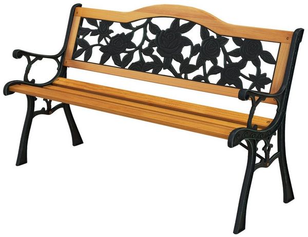 KOMFOTTEU Gartenbank, Sitzbank 3 Sitzer, bis 213 kg belastbar