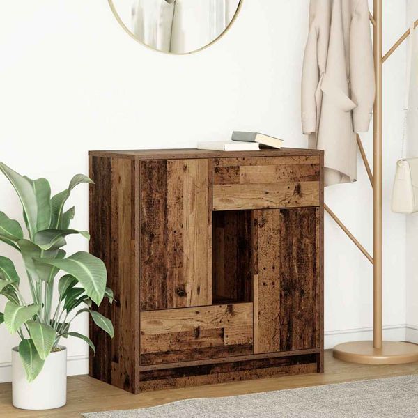 vidaXL Sideboard mit Schubladen und Türen Altholz-Optik 70,5x34x74,5cm 861848