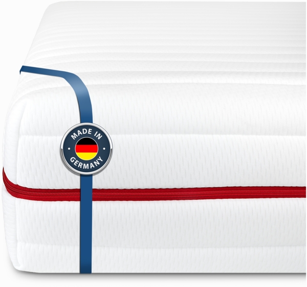 BMM Matratze 200x200 cm Klassik 19 Härtegrad H4 extra fest/Kaltschaummatratze Öko-Tex Zertifiziert/ergonomische 7 Zonen Matratze Höhe 19 cm/Matratzen produziert in Deutschland