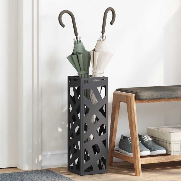 vidaXL Sonnenschirmhalter Schwarz 15,5 x 15,5 x 49 cm Metall 868494