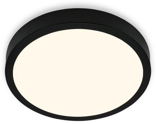 Briloner LED Deckenleuchte Runa Ø 28 cm, Metallrahmen schwarz