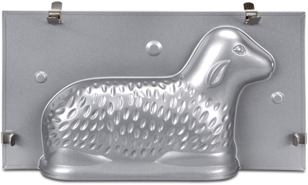 Staedter - We love baking - 3D Osterlamm Backform extra groß für 880 ml, Lamm Backform für Ostern, Backform Ostern antihaftbeschichtet, Motivbackform mit Befestigungsklammern