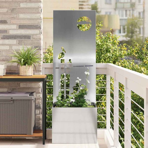 vidaXL Garten Sichtschutz-Leinwand Silber 50 x 32 x 150 cm 876474