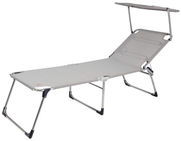 AMIGO FOURTY SUN Grau mit Dach Sonnenliege Gartenliege