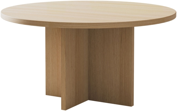 Selsey 'Ovo' Couchtisch rund, Holzoptik Eiche Lindberg, ca. 40 x 76 x 76 cm