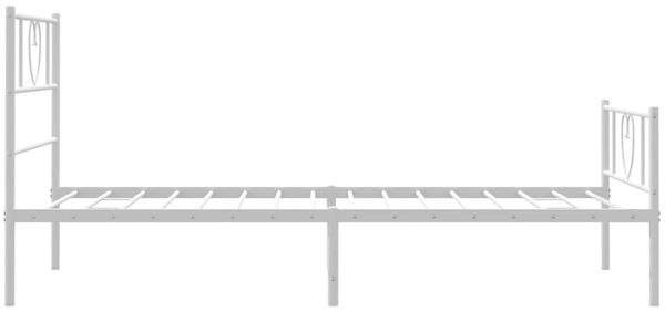 vidaXL Bettgestell mit Kopf- und Fußteil Metall Weiß 90x190 cm 355522 Bild 6