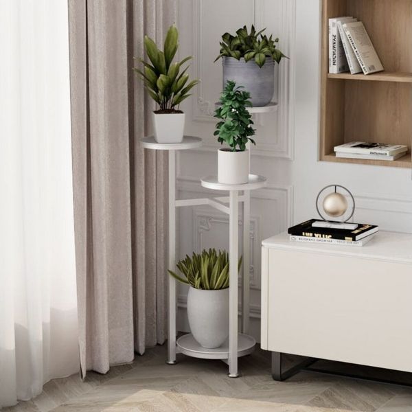 GarveeMore Blumenständer 80/100/120 Pflanze Stand MultiLayer Pflanzenständer Mit AntiRutschFüße, Eck-Pflanzenständer Gestufte Pflanzenständer Regal für Home Office