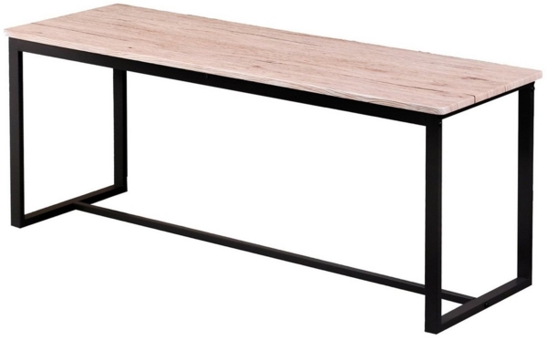 Spetebo Sitzbank Sitzbank mit Metall Gestell - 120 x 35 cm (Packung, 1-St, 1), Esszimmer Bank mit modernem Holzfurnier Bild 4