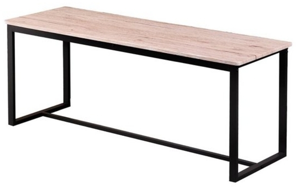 Spetebo Sitzbank Sitzbank mit Metall Gestell - 120 x 35 cm (Packung, 1-St, 1), Esszimmer Bank mit modernem Holzfurnier Bild 3