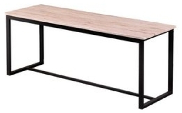 Spetebo Sitzbank Sitzbank mit Metall Gestell - 120 x 35 cm (Packung, 1-St, 1), Esszimmer Bank mit modernem Holzfurnier Bild 5