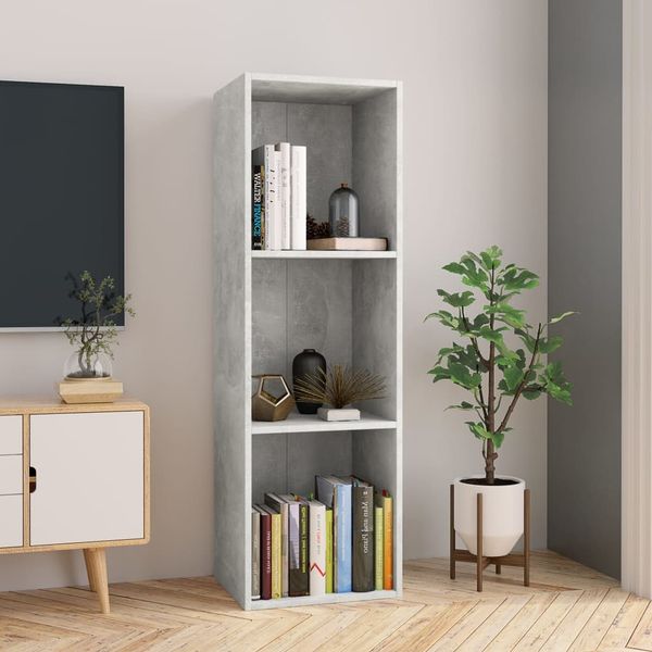 vidaXL Bücherregal/TV-Schrank Betongrau 36x30x114 cm Holzwerkstoff 800139