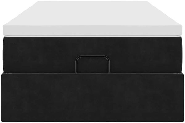 vidaXL Ottoman-Bett mit Matratze Schwarz 80x200 cm Samt 3311149 Bild 7