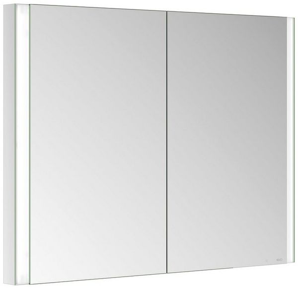 Keuco Badezimmerspiegelschrank Royal Finn Spiegelschrank LED, 100 cm, Unterputz, 2 Türen, Seiten verspiegelt