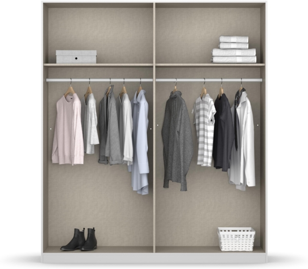 Drehtürenschrank >Monostar< in alpinweiß aus Holzwerkstoff - 181x210x54cm (BxHxT) Bild 3