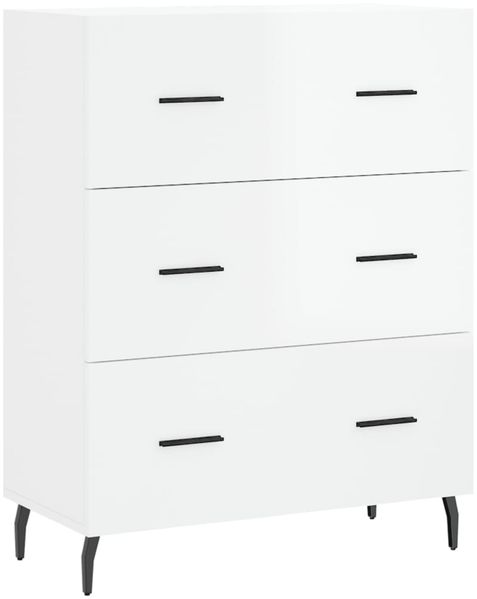 Sideboard, Kommode Hochglanz-Weiß 69,5x34x90 cm Holzwerkstoff j1819p