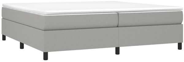 vidaXL Boxspringbett , Stoff Hellgrau, 200x200 cm Bild 3