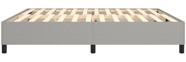 vidaXL Boxspringbett , Stoff Hellgrau, 200x200 cm Bild 6