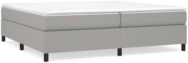 vidaXL Boxspringbett , Stoff Hellgrau, 200x200 cm Bild 2