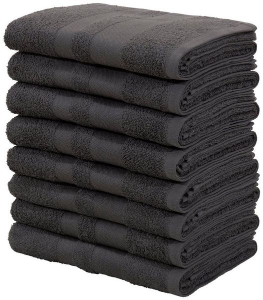 OTTO home Handtücher Vanessa, 8 Handtücher, 50x100cm, in Standard- und Premium-Qualität, Walkfrottee (Set, 8-St), Handtücher mit Bordüre, 100% Baumwolle, einfarbig, weich
