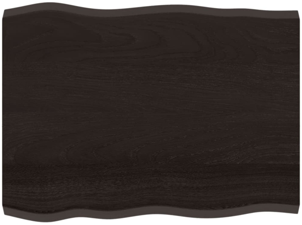 vidaXL Tischplatte 80x60x(2-4) cm Massivholz Behandelt Baumkante 364011
