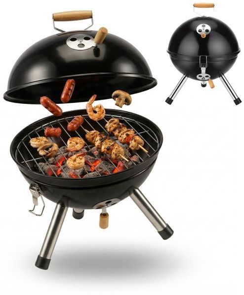 Relaxdays Tragbarer Mini Kugelgrill Ø 30 cm