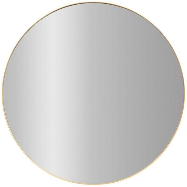 EDAXO Wandspiegel Runder Spiegel NOOR, Metallrahmen, Ø 80 cm, Hochwertiges Spiegelglas mit Splitterschutzfolie (PET)