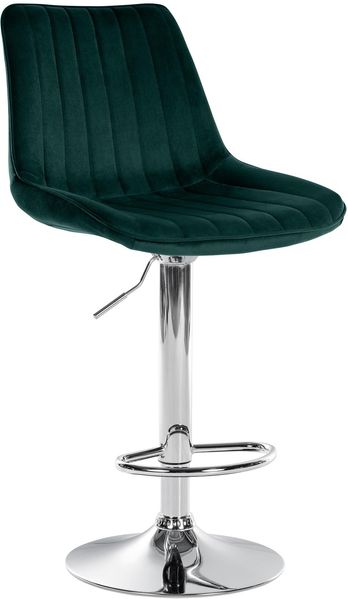 Barhocker RIO - Grün, Samt, Chrom Barhocker mit Lehne Barstuhl Tresenhocker Tresenstuhl Kneipenhocker Kneipenstuhl