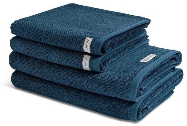 Ross Selection 4 tlg. Frottier-Set - 2 X Handtuch (50 X 100cm), 2 X Duschtuch (70 X 140cm) - 540 g/m2 - Nachtblau