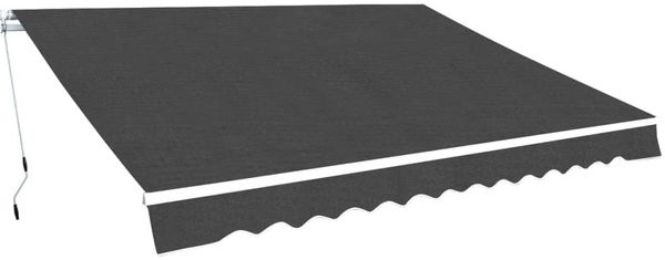 vidaXL Gelenkarmmarkise 400 cm Anthrazit 275576