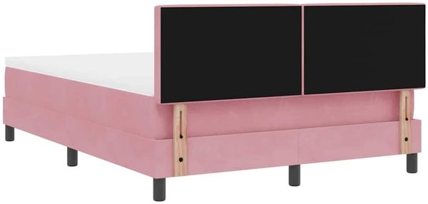 vidaXL Boxspringbett mit Kissen mit Kopfteil Rosa 160 x 200 cm Samt 3339253 Bild 9