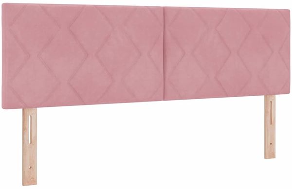 vidaXL Boxspringbett mit Kissen mit Kopfteil Rosa 160 x 200 cm Samt 3339253 Bild 6