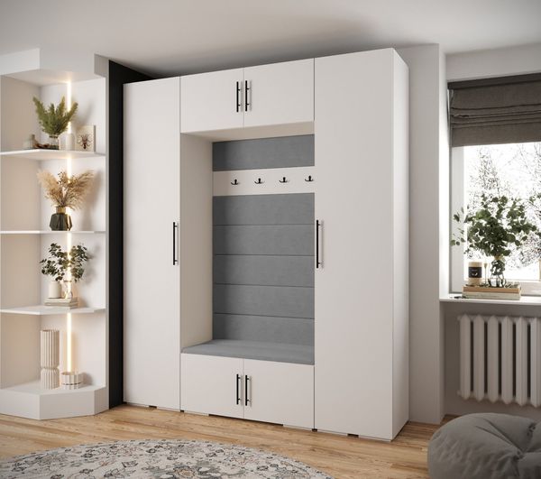 ABIKS MÖBEL Kompaktgarderobe INOVA 3 SATZ 13 Möbelset, Garderobe mit Kleiderstange und Regalen