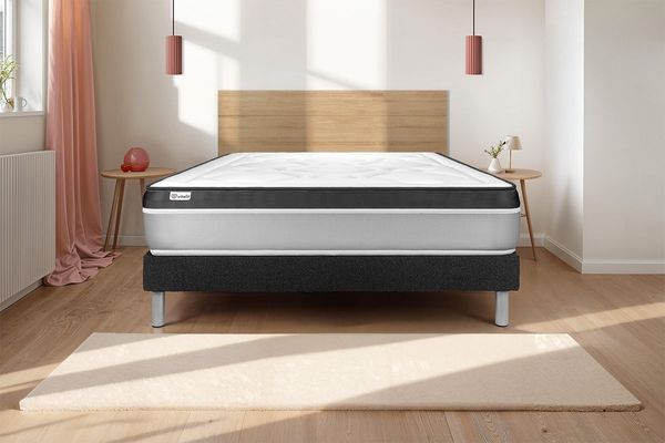 Matratzenset VITAL ERGO 160x190 cm Bettrahmen Kit Schwarz