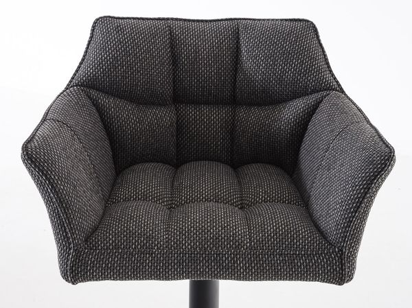 CLP 2er Set Barhocker Damaso Stoffbezug drehbar und höhenverstellbar bis 240 kg,titangrau schwarz Bild 8