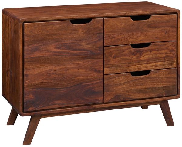 Kommode Sheesham 90x40x65 walnuss gewachst MALMÖ 2 #104