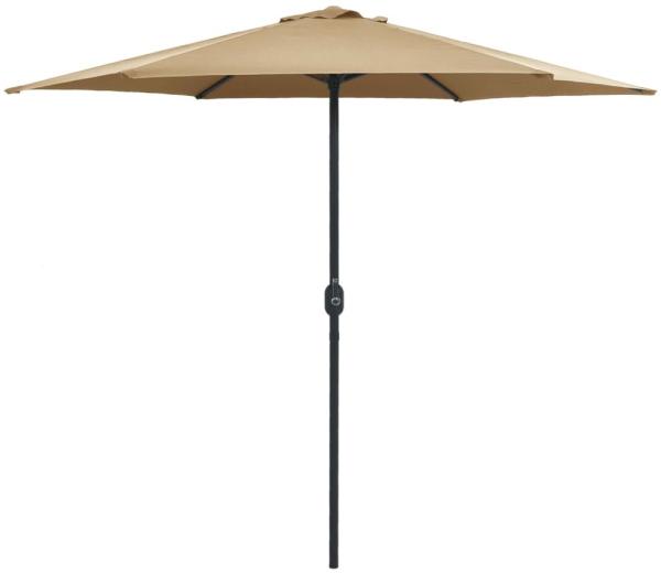 vidaXL Sonnenschirm mit Aluminium-Mast 270 x 246 cm Taupe