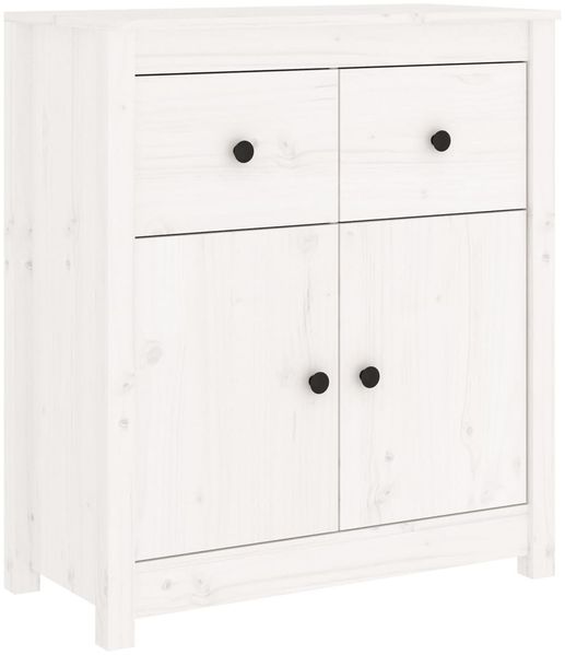 Sideboard, Kommode Weiß 70x35x80 cm Massivholz Kiefer j3369p