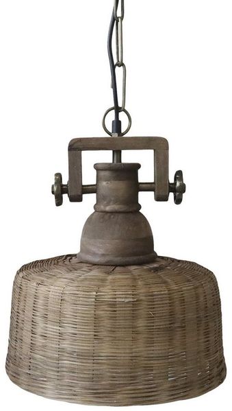 Chic Antique - Hängelampe Lampe D 31cm Geflochten Ratten Naturfarben 71130400