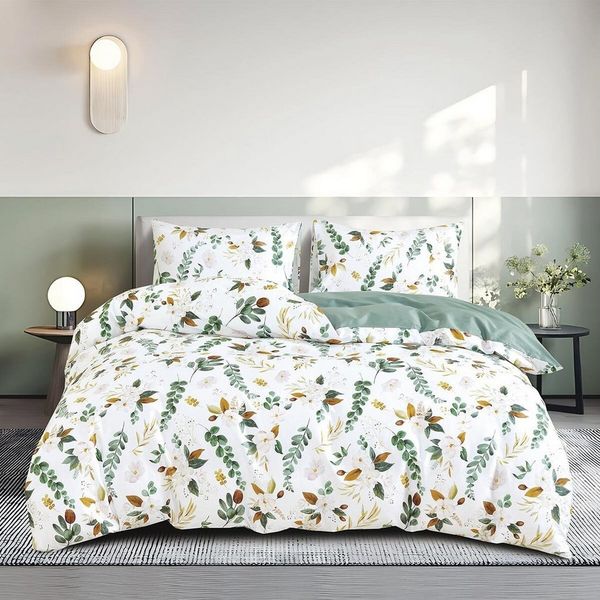 TRAUMSCHLAF Bettwäsche Herbst, Mako Satin, 2 teilig, Florales Design in hervorragender Qualität