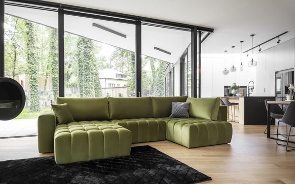 Wohnideebilder Bonito Grün Ecksofas & Eckcouches CO-BON-LT-33LO