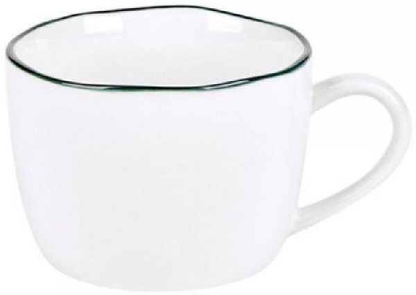 Lambert Tasse LAMBERT Kaffeetasse Piana Porzellan Weiß Basaltgrau (300ml)