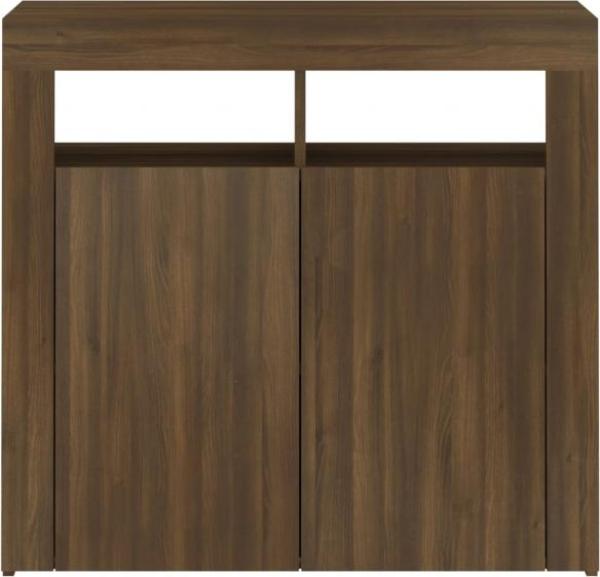 vidaXL Sideboard mit LED-Beleuchtung Braun Eichen-Optik 80x35x75 cm 815731 Bild 11