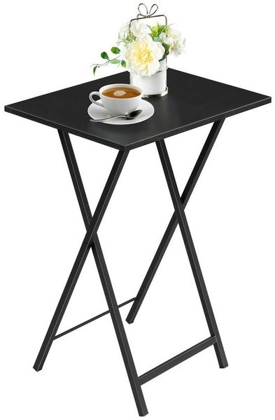 Hoobro Beistelltisch Klappbar Tablett Tisch (Sofatisch, TV Tray im Industriestil), Einfach Montierbar
